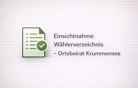 Einsichtnahme Wählerverzeichnis Krummensee Einsichtnahme Wählerverzeichnis Krummensee