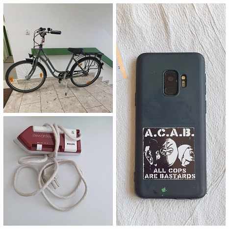 Fundstücke Fahrrad, Handy, Bügeleisen © Stadt Werneuchen