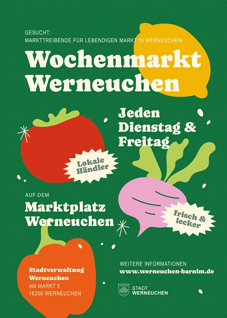 Wochenmarkt Werneuchen Wochenmarkt Werneuchen © Stadt Werneuchen